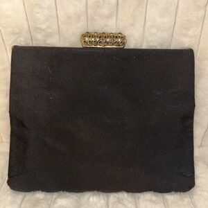 Koret 1930's VINTAGE Black and Gold Clutch with Elegant Design